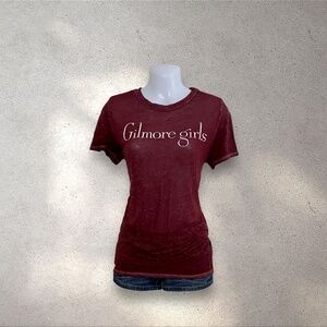 Gilmore Girls Burgundy Sheer Stretchy Tee